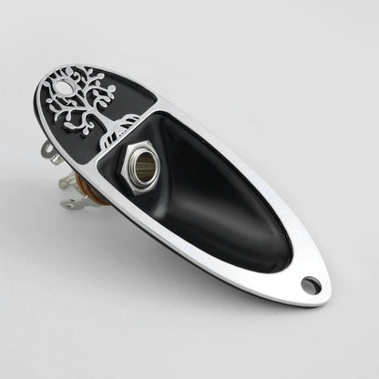 Guyker GJ007+GJ008+LJ01 Electric Guitar Jack Plate with Output Jack Socket Set