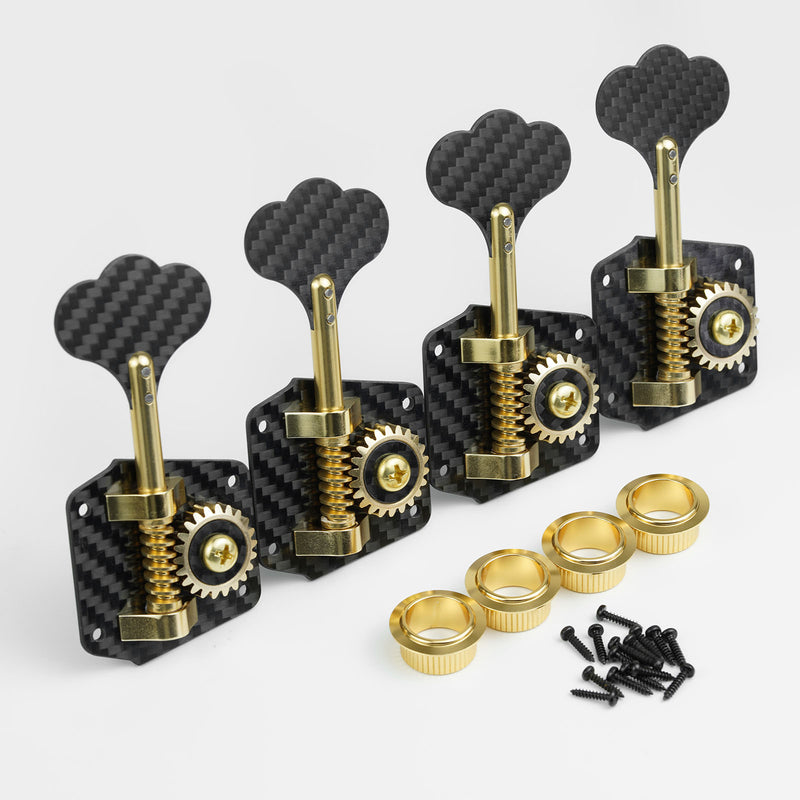 Guyker GB530T Open Gear Bass Tuning Machines 1:28 Ratio Carbon Fiber