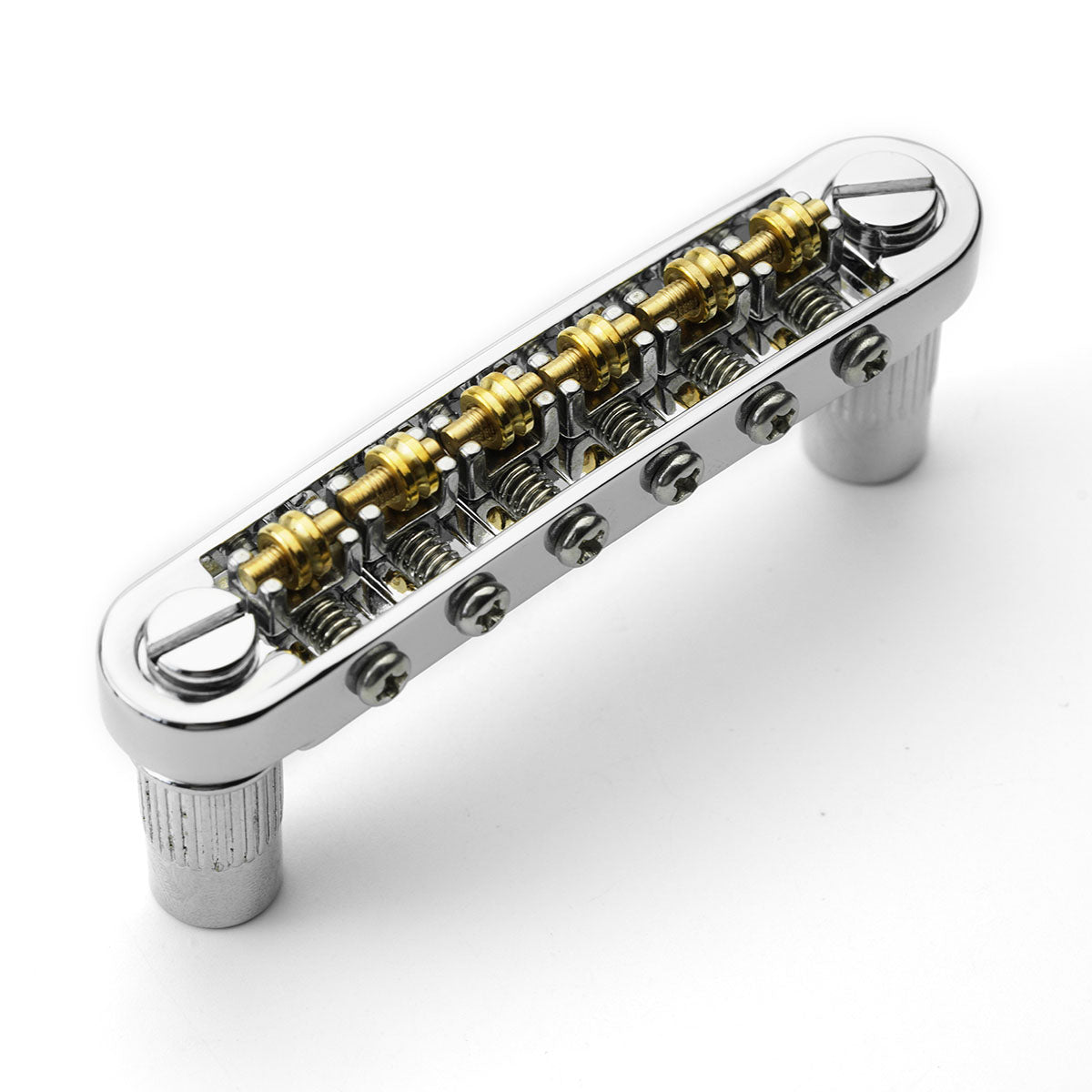 Guyker GM025 6-Saddle Roller Guitar Bridge with Locking Posts for Electric Guitar