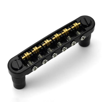 Guyker GM025 6-Saddle Roller Guitar Bridge with Locking Posts for Electric Guitar
