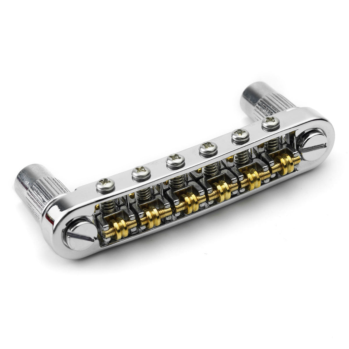 Guyker GM025 6-Saddle Roller Guitar Bridge with Locking Posts for Electric Guitar