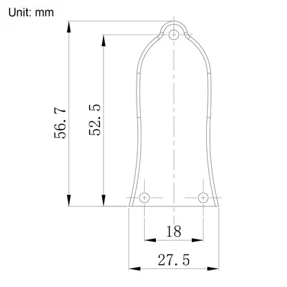 Guyker JA2006T / JA3006T Forged Carbon Fiber Truss Rod Cover 2-Hole / 3-Hole for Les Paul Style Electric Guitar
