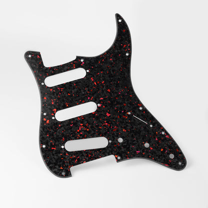 Guyker PG005 Forged Carbon Fiber SSS Pickguard 11-Hole for Strat-Style Electric Guitar