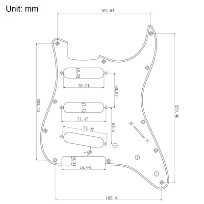 Guyker PG005 Forged Carbon Fiber SSS Pickguard 11-Hole for Strat-Style Electric Guitar