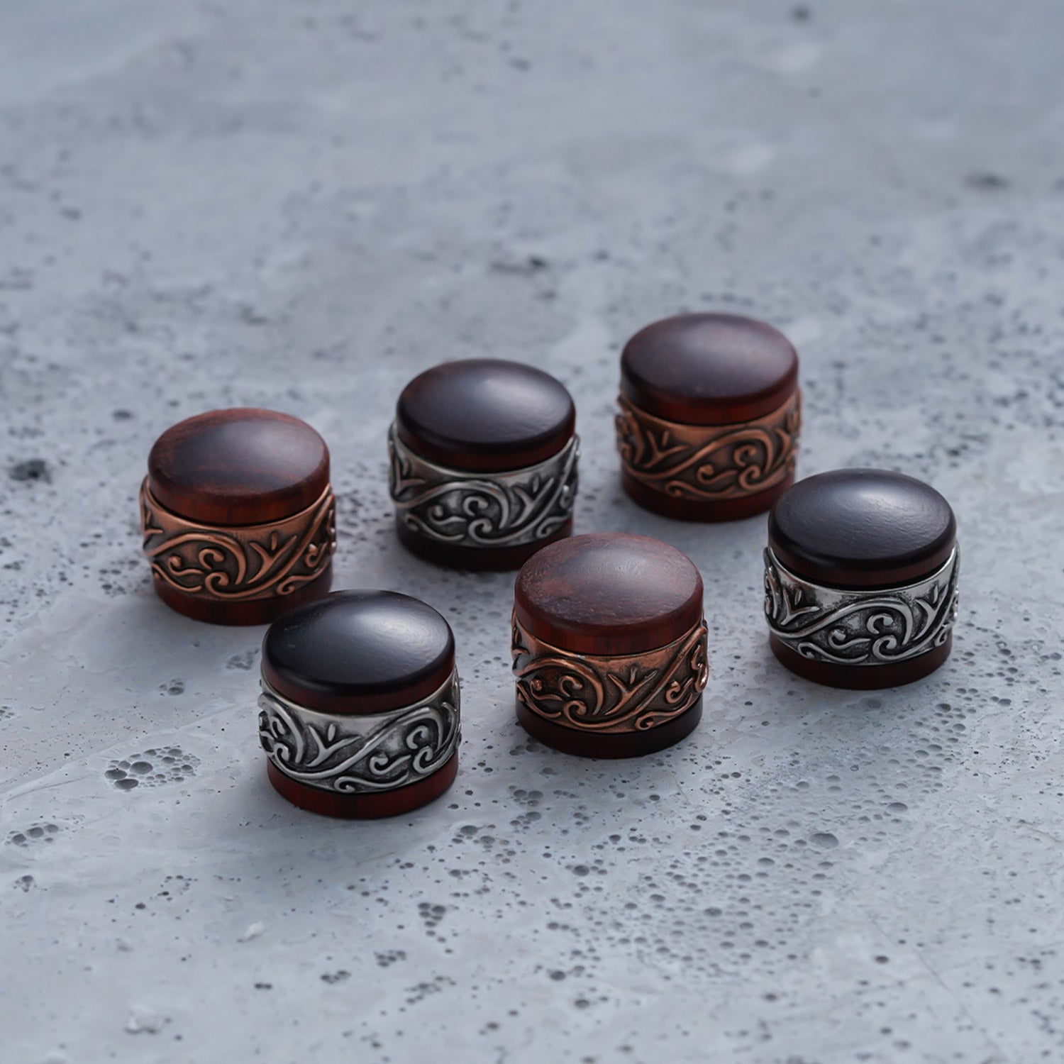 Guyker WK012  Red Sandalwood/Ebony Potentiometer Knob Dia. 6mm