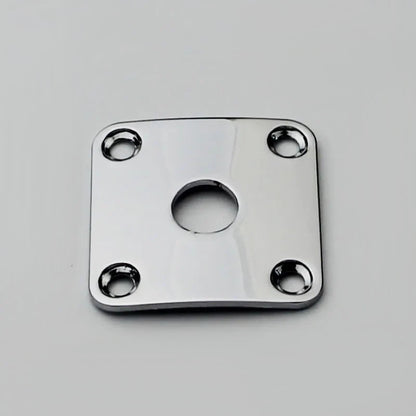 Guyker 1 Piece Square Curved Metal Jack Plate For Electric Guitar Bass