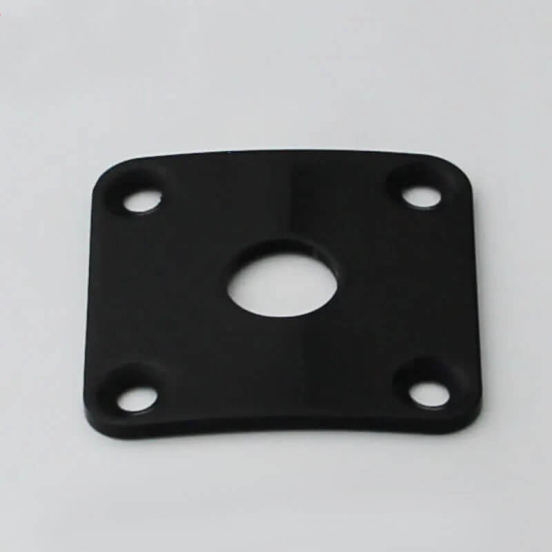 Guyker 1 Piece Square Curved Metal Jack Plate For Electric Guitar Bass