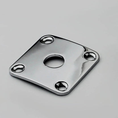 1 Stück Quadratischer Gebogener Metalljackplate für E-Gitarre Bass
