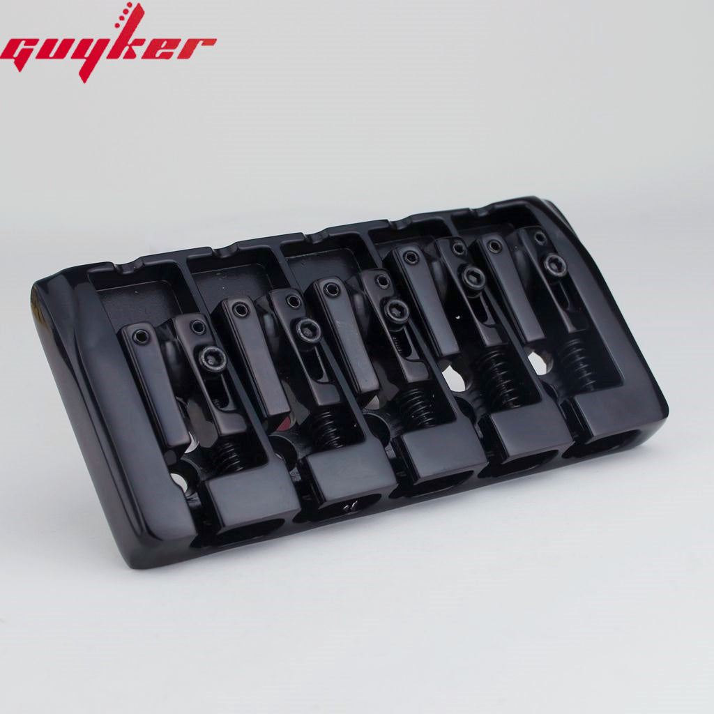 Guyker 5-String Bass Bridge 19mm Spacing Locking Zinc Saddles GB405