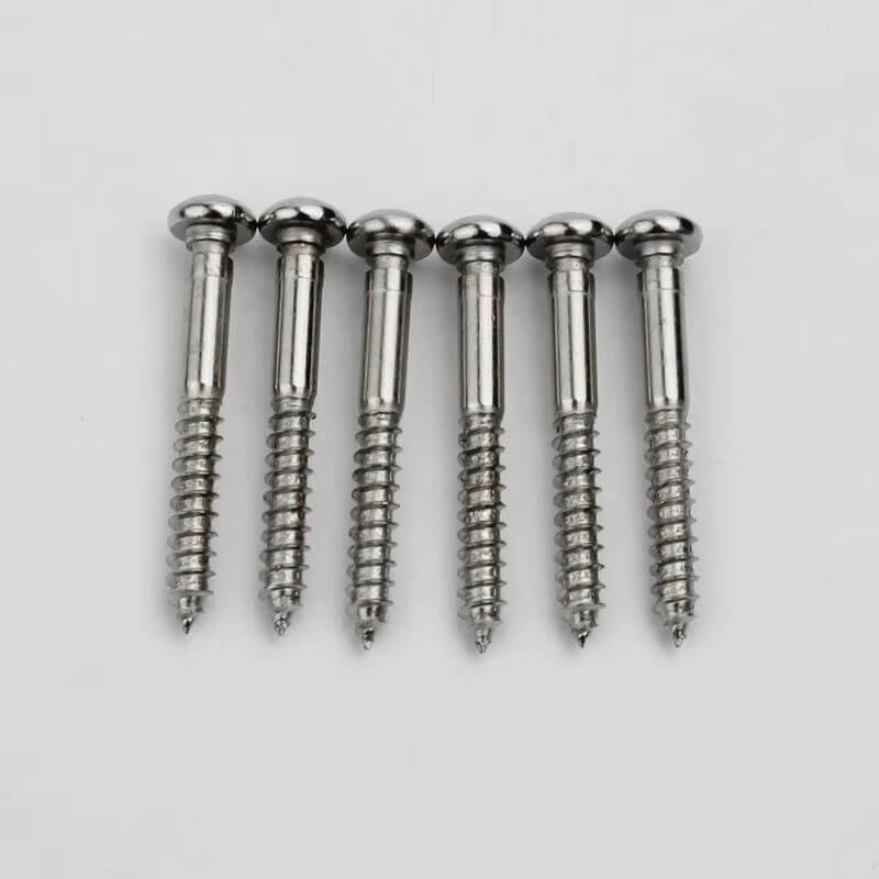 Guyker 6Pcs Notched Mounting Screws For Electric Guitar Tremolo Bridge Saddles