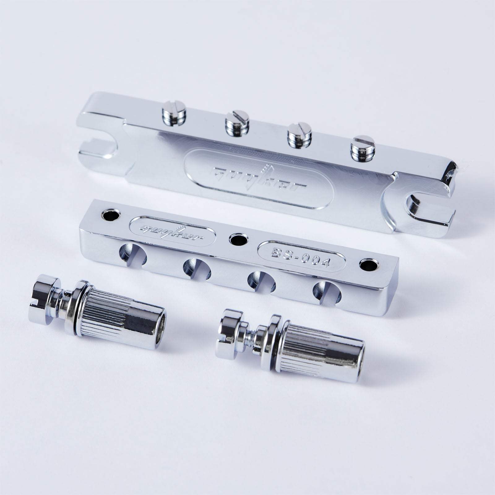 Guyker Bass Guitar Bridge4-String Zinc Alloy Adjustable Saddles BS004
