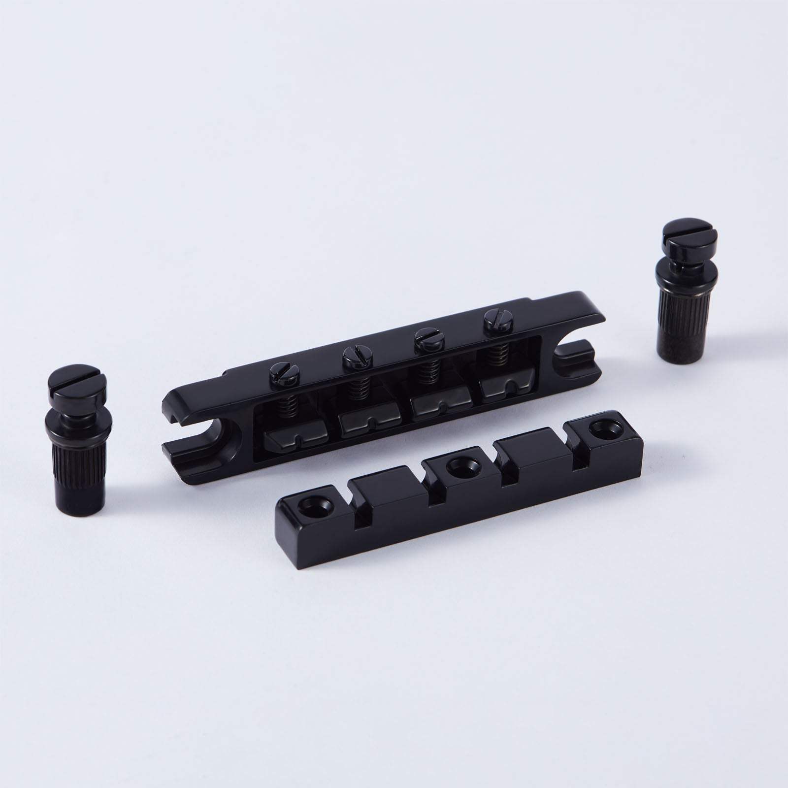 Guyker Bass Guitar Bridge4-String Zinc Alloy Adjustable Saddles BS004BS004