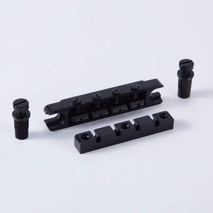 Guyker Bass Guitar Bridge4-String Zinc Alloy Adjustable Saddles BS004BS004