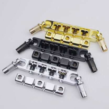 Guyker Bass Guitar Bridge4-String Zinc Alloy Adjustable Saddles BS004