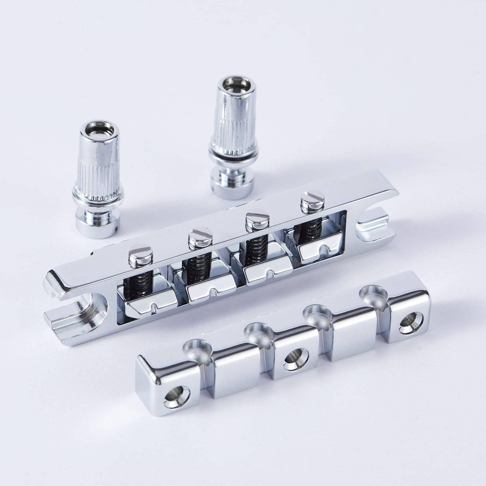 Guyker Bass Guitar Bridge High Mass Zinc Alloy with Adjustable Saddles BS004