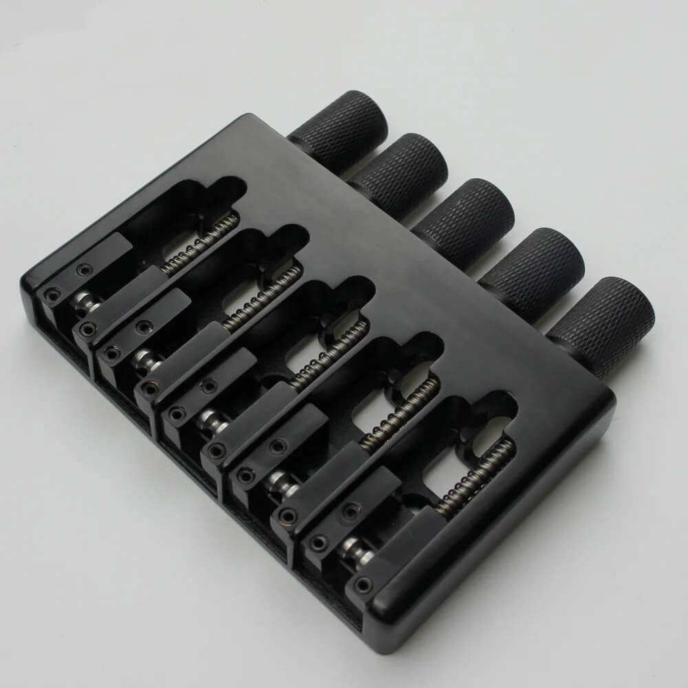 Guyker CNC-Machined 5-String Locking Adjustable Headless Bass Bridge WB005