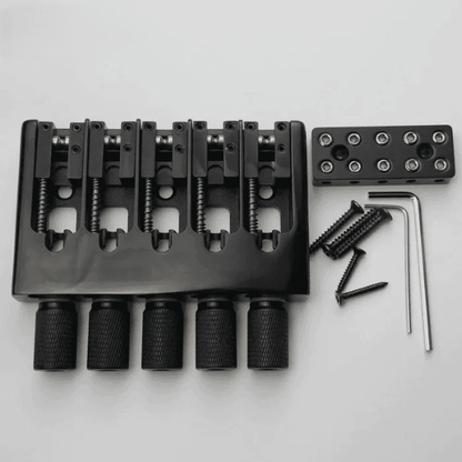 Guyker CNC-Machined 5-String Locking Adjustable Headless Bass Bridge WB005 