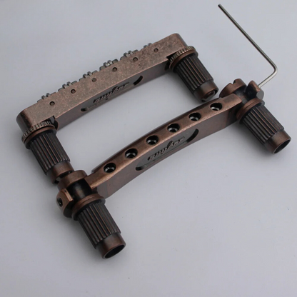 Guyker Electric Guitar Bridge Set Roller Saddles Smooth Vibrato GM005+GS001