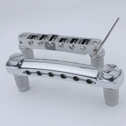 Guyker Electric Guitar Bridge Set Zinc Alloy with Brass Saddles GM003+GS001