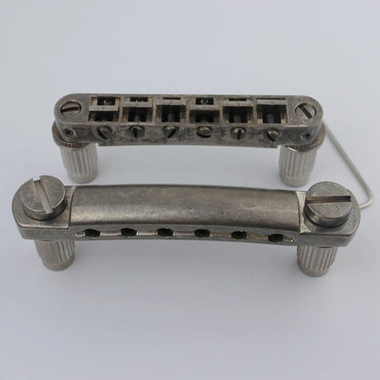 Guyker Electric Guitar Bridge Set Zinc Alloy with Brass Saddles GM003+GS001