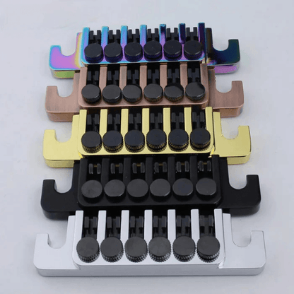Guyker Electric Guitar Bridge Tune-O-Matic with Rolling Saddles Stop Bar TP6