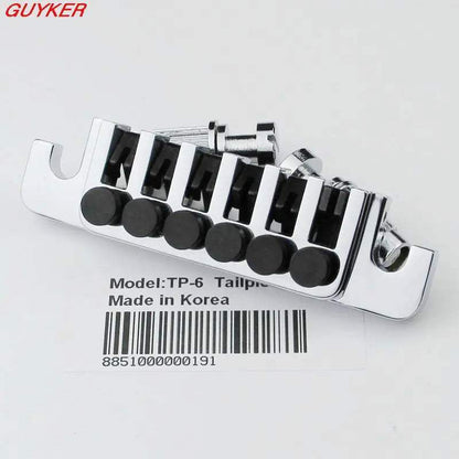 Guyker Electric Guitar Bridge Tune-O-Matic with Rolling Saddles Stop Bar TP6