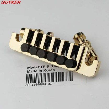 Guyker Electric Guitar Bridge Tune-O-Matic with Rolling Saddles Stop Bar TP6