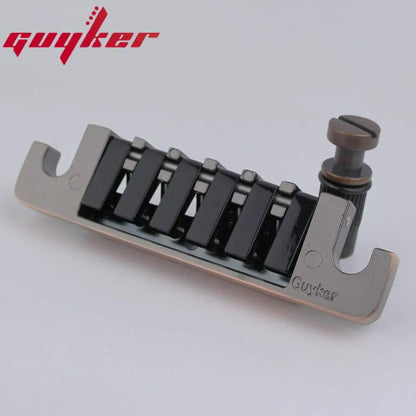 Guyker Electric Guitar Bridge Tune-O-Matic with Rolling Saddles Stop Bar TP6
