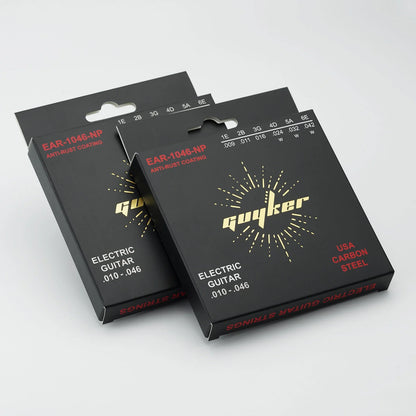 Jeu de cordes de guitare électrique Guyker en acier carbone USA E-A-D-G-B-E (.009-.042 / .010-.046)