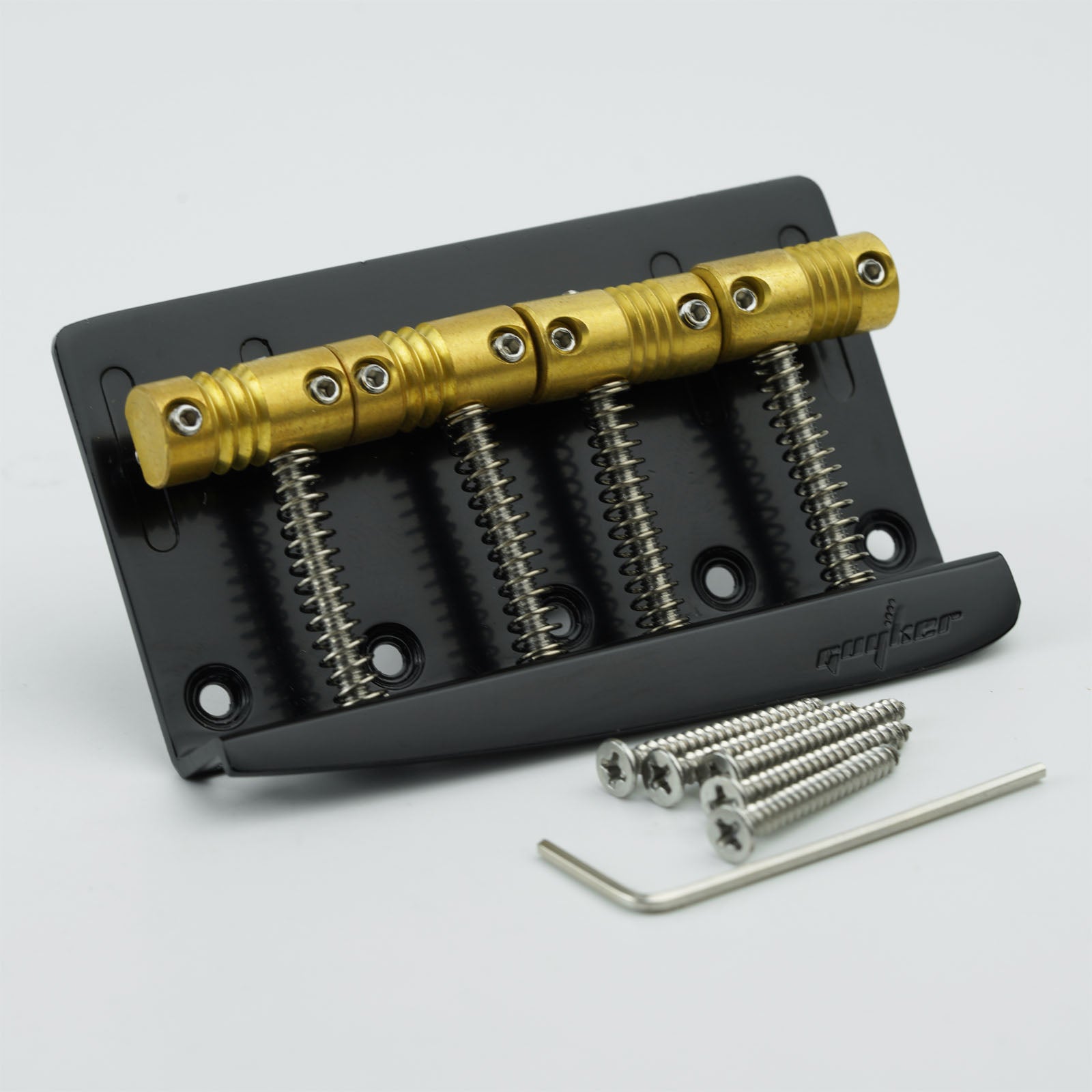 Guyker GB-204 4-String Electric Bass Bridge with Vintage Style Saddles