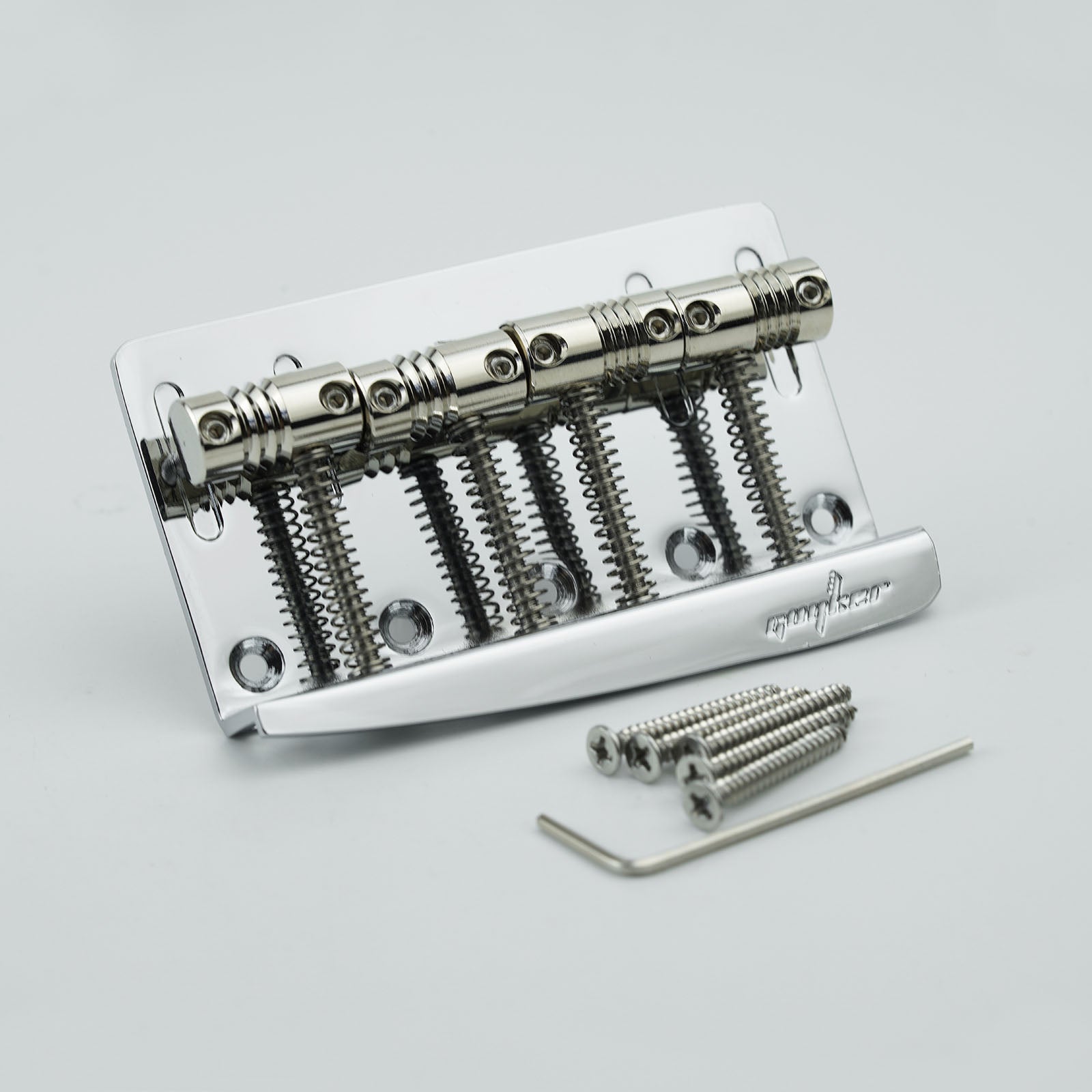 Guyker GB-204 4-String Electric Bass Bridge with Vintage Style Saddles