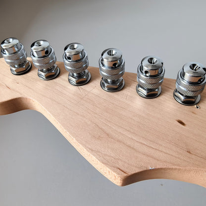 Guyker GK New 001 Chrome Tuning Pegs for Electric Guitar Replacement-4