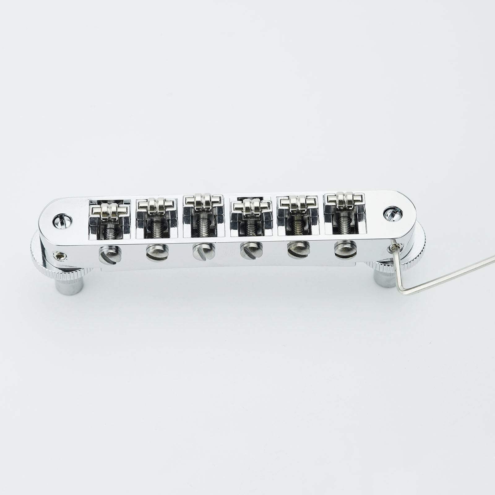 Guyker Guitar Bridge Tune-O-Matic with Roller Saddles GM015