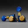 Blue + Gold + Blue Button