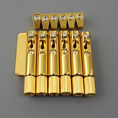 Guyker Headless Guitar Bridge Brass Single Fixed for Fanned Frets BG3005