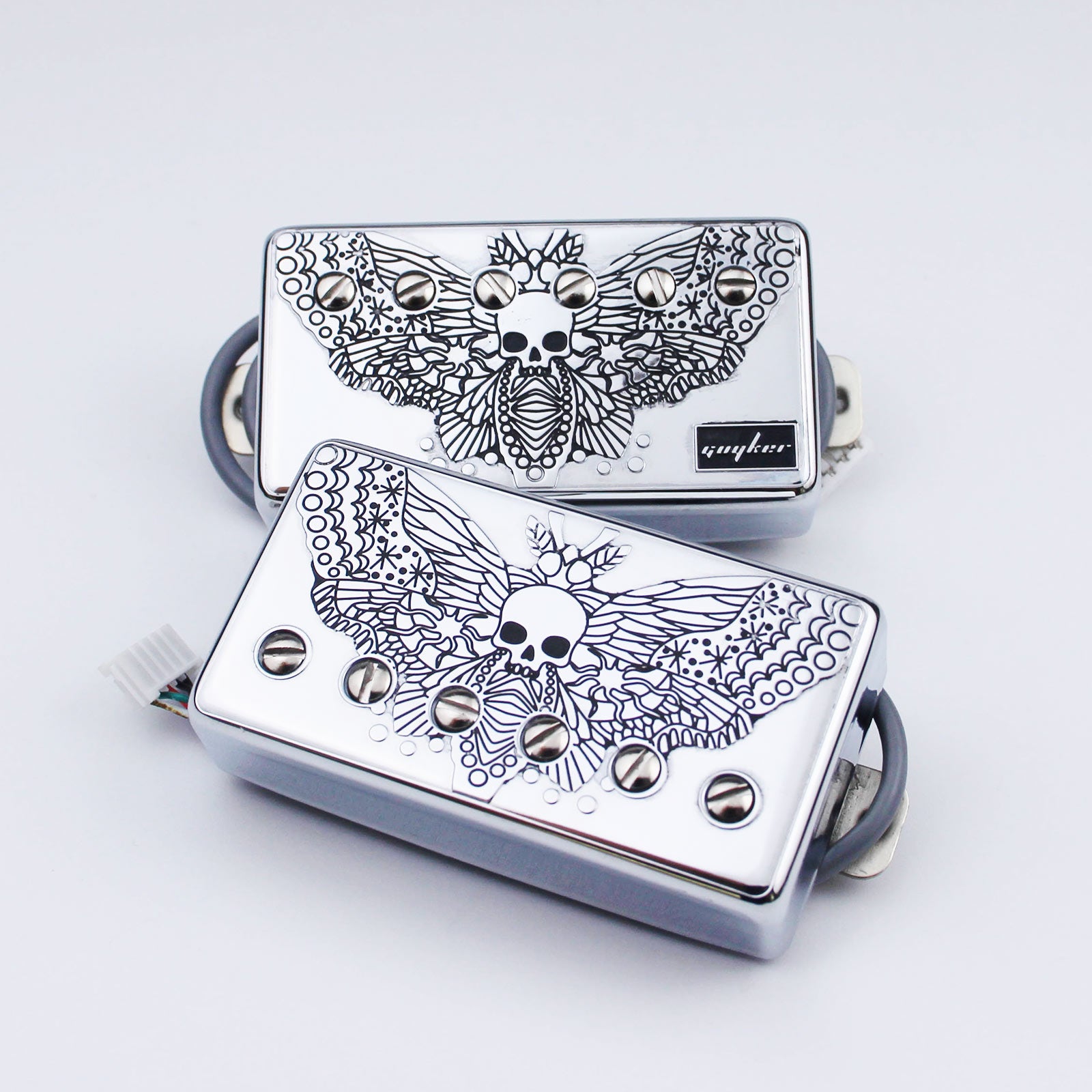 Guyker Humbucker Pickup Set Alnico with Engraved Cover LP005