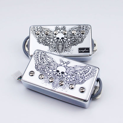 Guyker Humbucker Pickup Set Alnico with Engraved Cover LP005