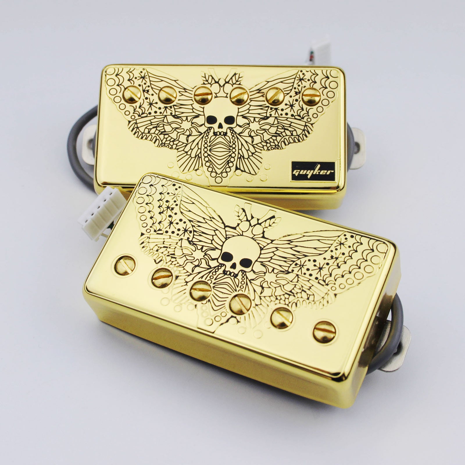 Guyker Humbucker Pickup Set Alnico with Engraved Cover LP005