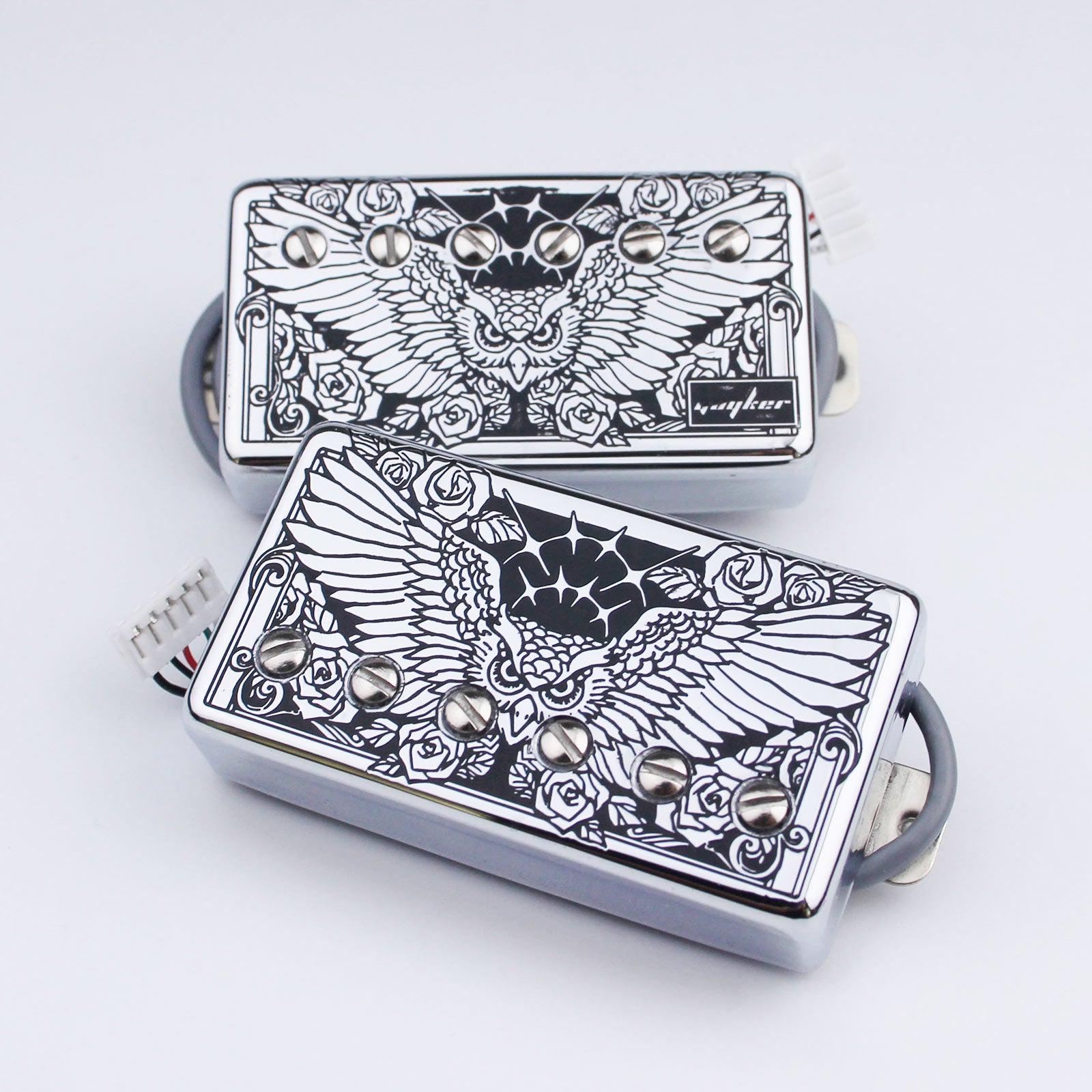 Guyker Humbucker Pickup Set Alnico with Engraved Cover LP005