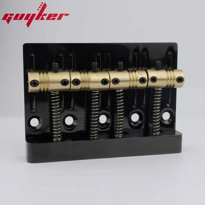 Guyker Jazz Bass Bridge 4-String CNC Machined Brass Saddles GB403