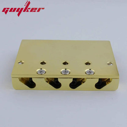 Guyker Jazz Bass Bridge 4-String CNC Machined Brass Saddles GB403