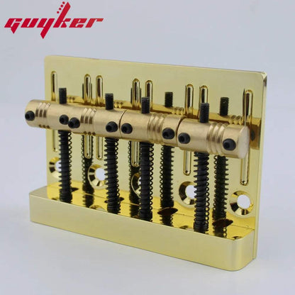 Guyker Jazz Bass Bridge 4-String CNC Machined Brass Saddles GB403