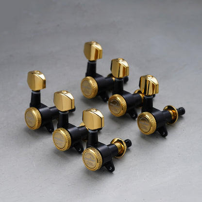 Guyker Locking Guitar Tuners Dopamine Black Gold GK 07SP for ST TL-1