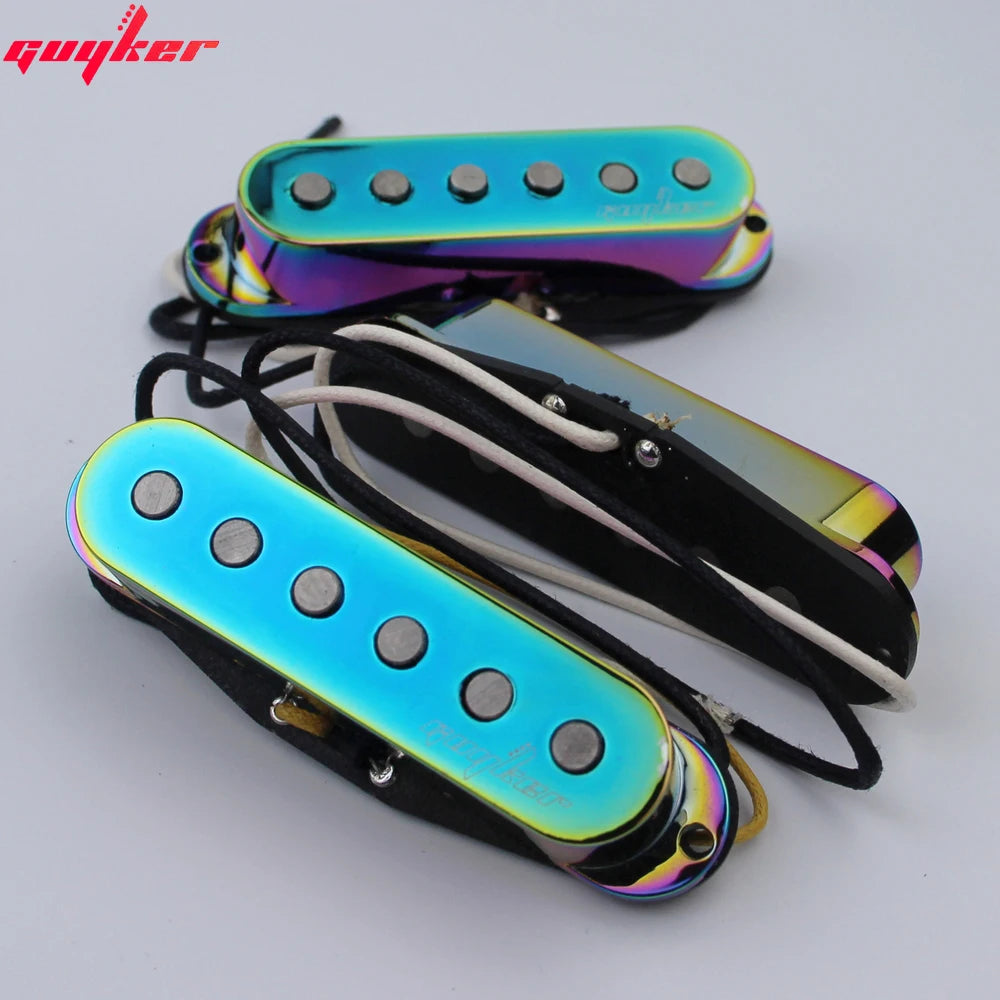 Guyker Pickup Set Alnico Single Coil Rainbow SSS