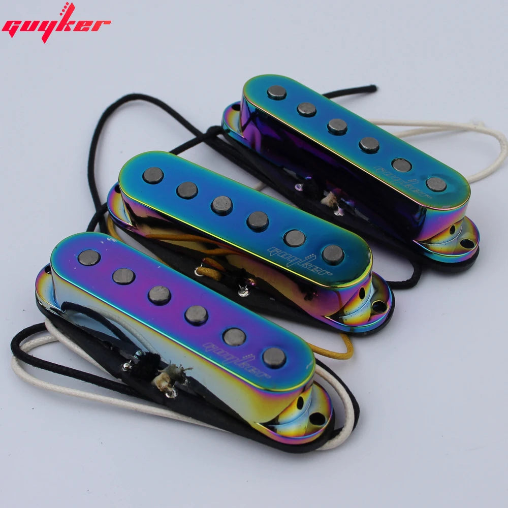 Guyker Pickup Set Alnico Single Coil Rainbow SSS