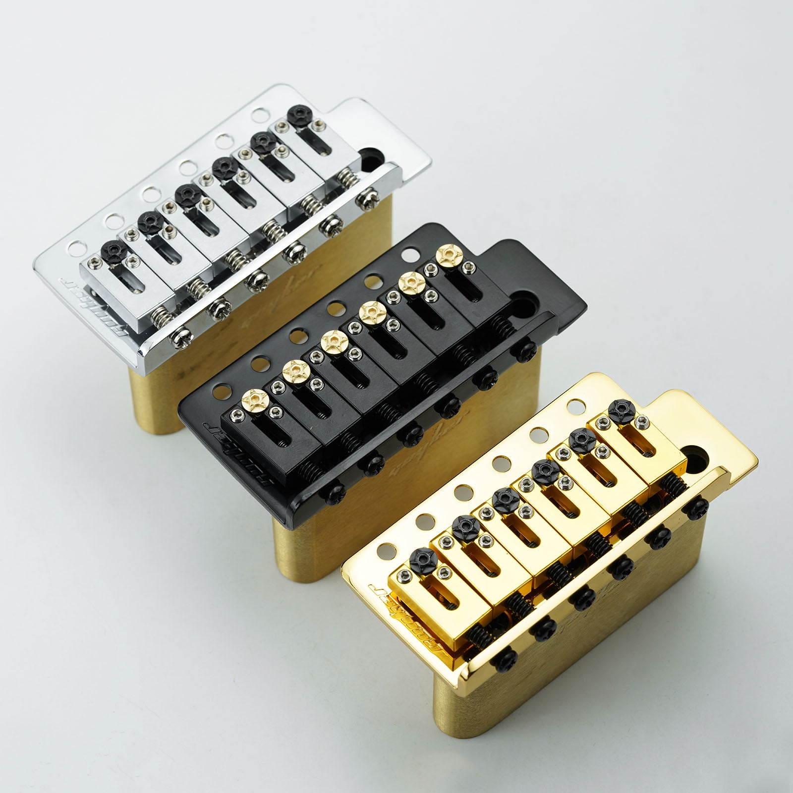 6Pcs Electric Guitar Bridge Saddles Tremolo System Bridge Tailpiece Mounting Fixed