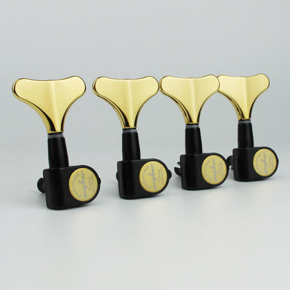 Guyker Sealed Bass Tuners Machine Heads Black Gold GK150BKGD-3