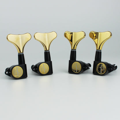 Guyker Sealed Bass Tuners Machine Heads Black Gold GK150BKGD-4