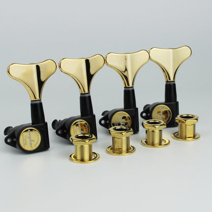 Guyker Sealed Bass Tuners Machine Heads Black Gold GK150BKGD-6