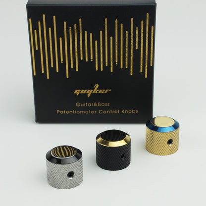 Guyker Solid Brass Guitar Bass Knobs – CNC Machined Dia.6/6.3mm CKB003